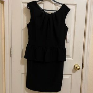T. Milano Elegant Black Peplum Dress